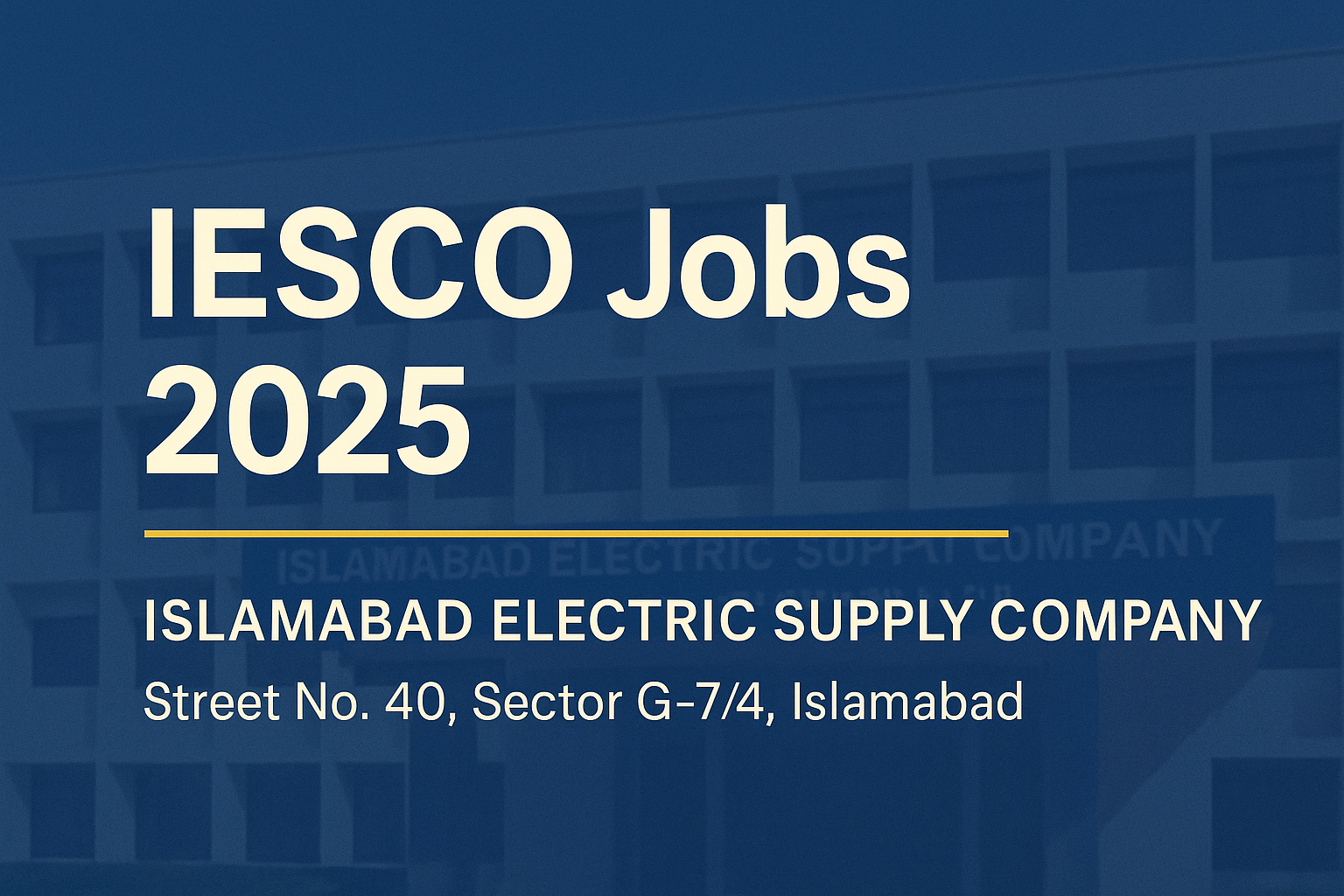 IESCO Jobs 2025