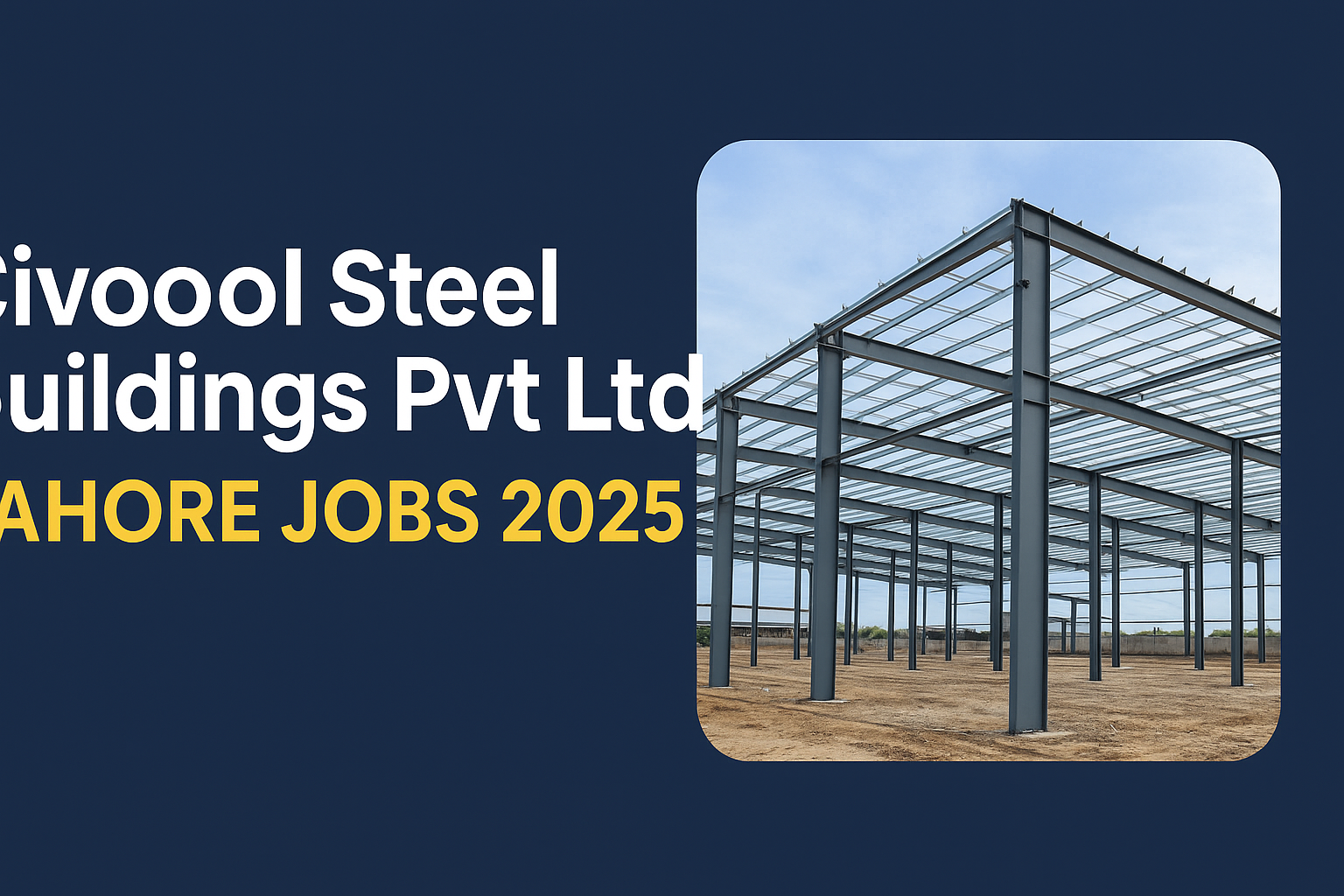 Civoool Steel Buildings Pvt Ltd Lahore Jobs 2025