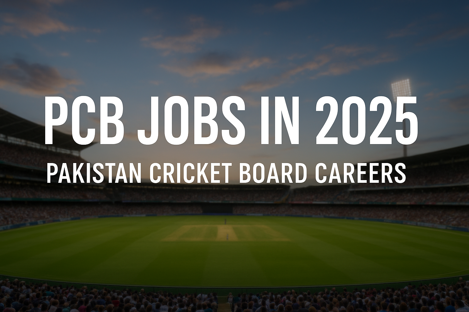 Pakistan Cricket Board Jobs in 2025