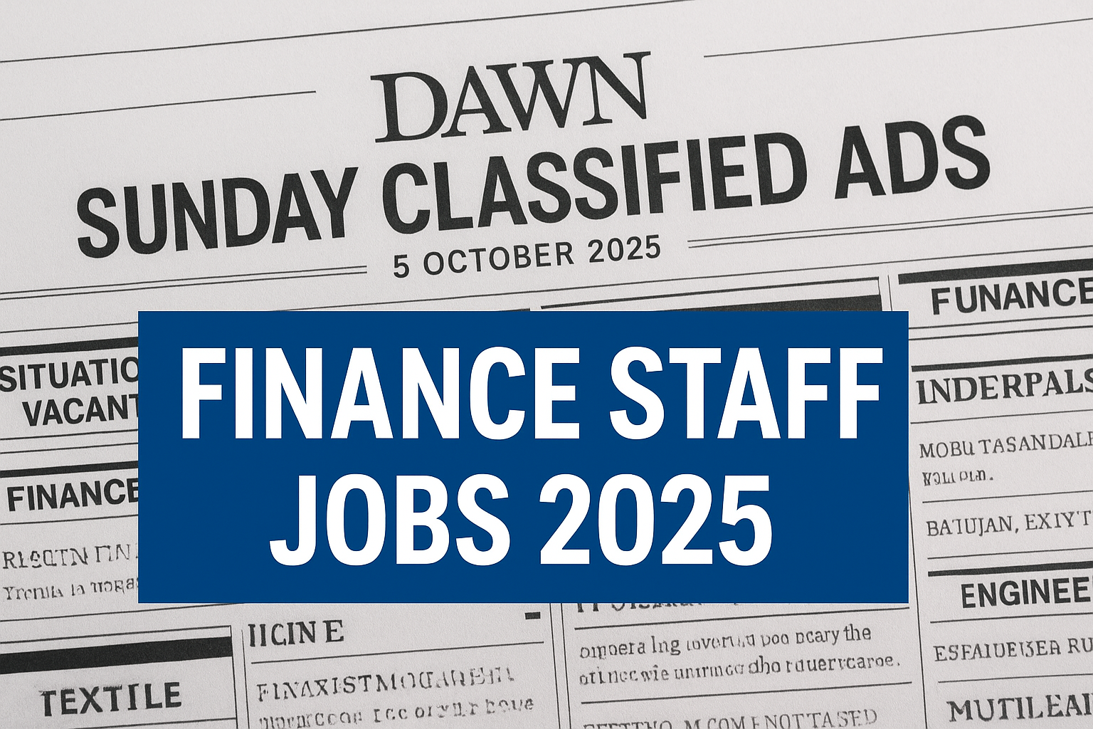 Finance Staff Jobs 2025